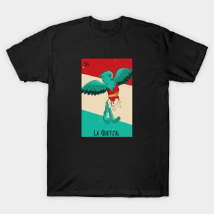 La Quetzal // Mexican Luchador Bird Loteria Card T-Shirt